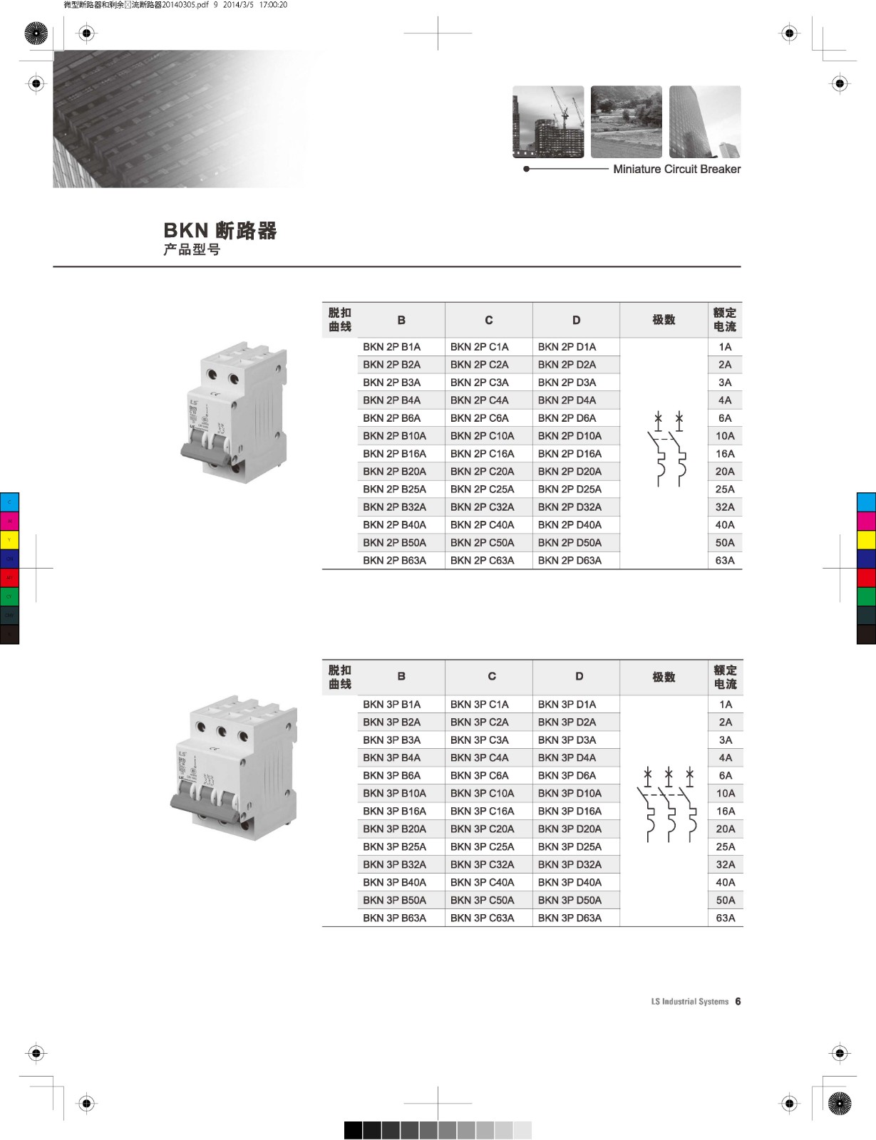 BKN系列微型斷路器產(chǎn)品參數(shù) BKN系列微型斷路器產(chǎn)品參數(shù)