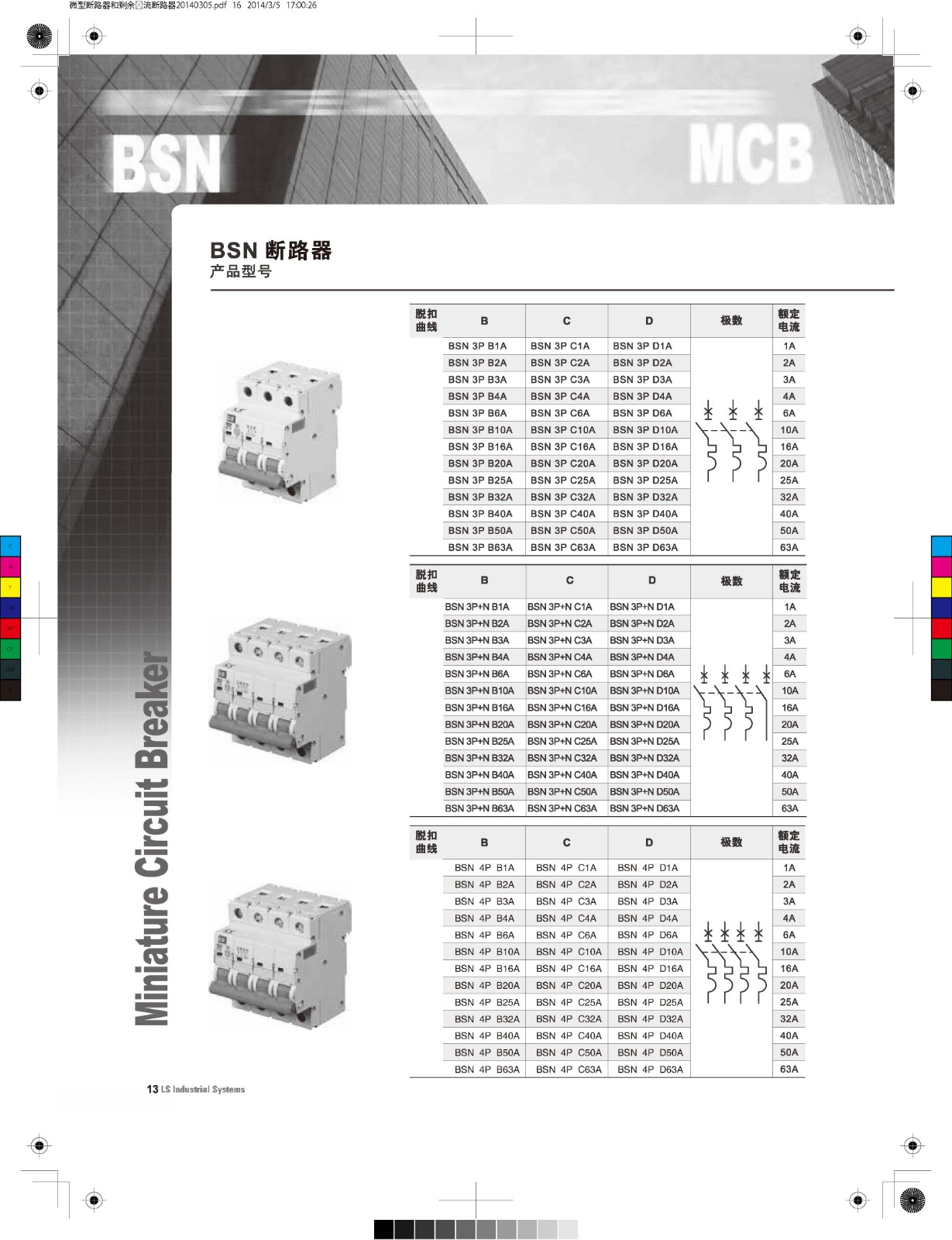 BSN微型斷路器產(chǎn)品型號 BSN微型斷路器產(chǎn)品型號