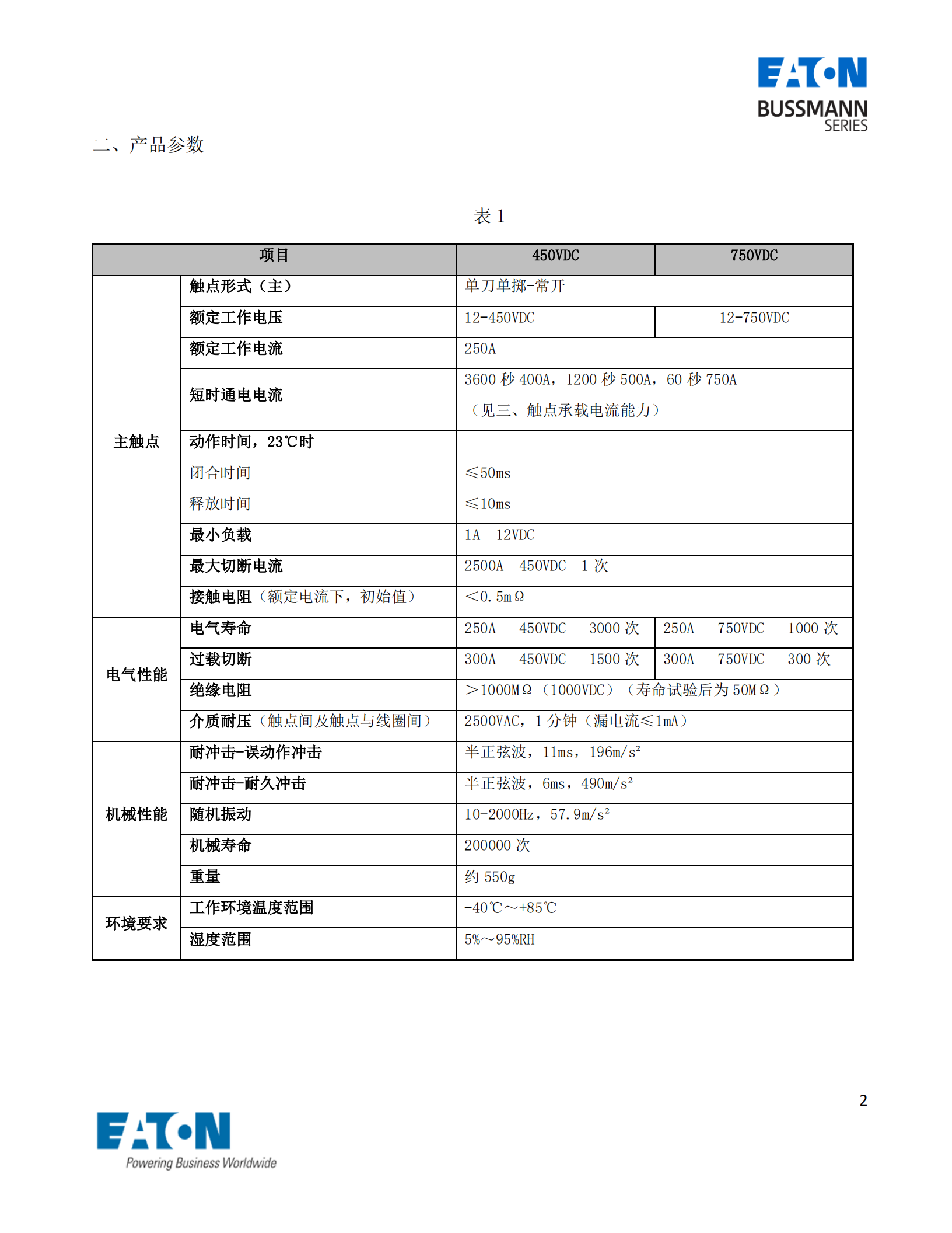 EVC-AB-250S直流接觸器產(chǎn)品參數(shù) EVC-AB-250S直流接觸器產(chǎn)品參數(shù)